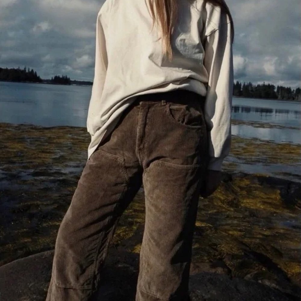 RUDY JUDE Utility Corduroy pants in moss green size 1